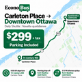 Monthly Shuttle Pass – Carleton Place to Ottawa (6 AM)
