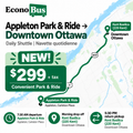(NEW) Monthly Shuttle Pass – Appleton Park & Ride to Ottawa (7:30 AM)
